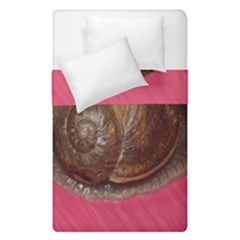 Snail Pink Background Duvet Cover Double Side (single Size)