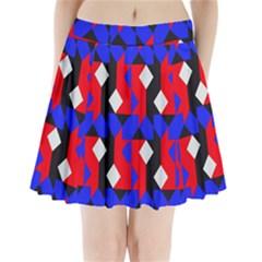 Pattern Abstract Artwork Pleated Mini Skirt