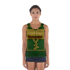 One Stroke Owl Women s Sport Tank Top  by Nexatart