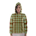 Geometric Tartan Pattern Square Hooded Wind Breaker (Women) View1