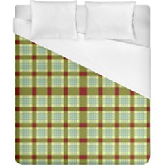 Geometric Tartan Pattern Square Duvet Cover (california King Size) by Nexatart