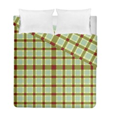 Geometric Tartan Pattern Square Duvet Cover Double Side (full/ Double Size)