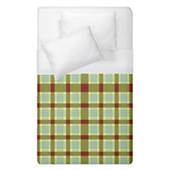 Geometric Tartan Pattern Square Duvet Cover (single Size)