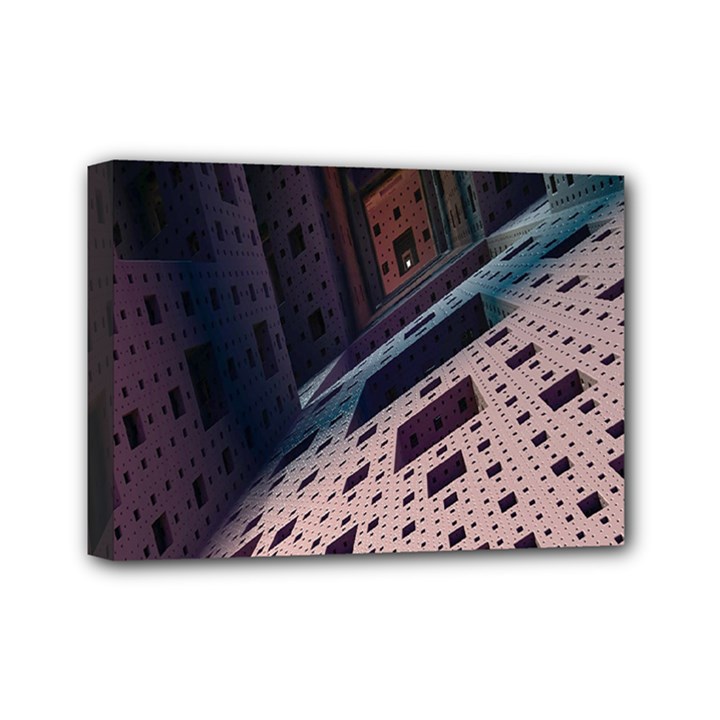 Industry Fractals Geometry Graphic Mini Canvas 7  x 5 