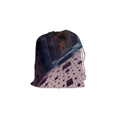 Industry Fractals Geometry Graphic Drawstring Pouches (small)  by Nexatart