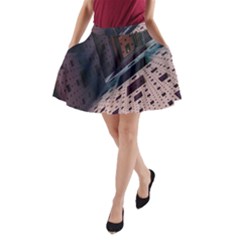 Industry Fractals Geometry Graphic A-line Pocket Skirt by Nexatart