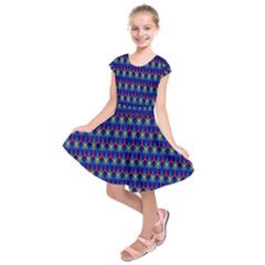 Honeycomb Fractal Art Kids  Short Sleeve Dress