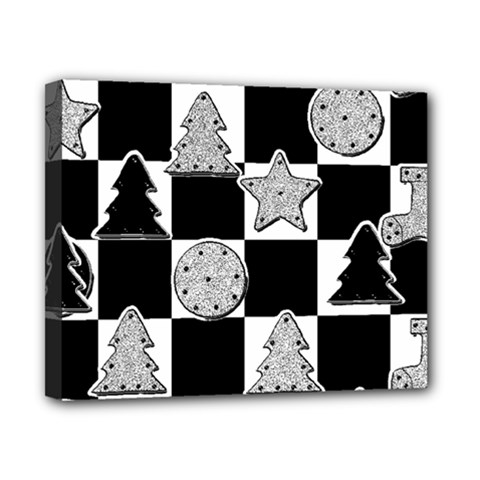 Xmas Checker Canvas 10  X 8  by Nexatart