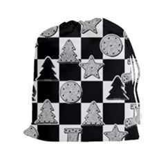 Xmas Checker Drawstring Pouches (xxl) by Nexatart