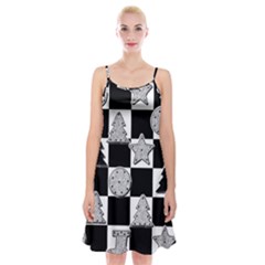 Xmas Checker Spaghetti Strap Velvet Dress by Nexatart