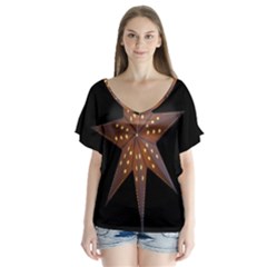 Star Light Decoration Atmosphere Flutter Sleeve Top