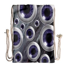 Eyeballs Pattern Drawstring Bag (large) by Nexatart