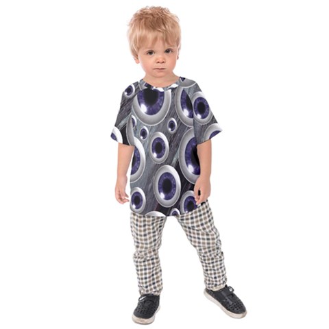 Eyeballs Pattern Kids  Raglan Tee by Nexatart