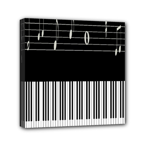 Piano Keyboard With Notes Vector Mini Canvas 6  X 6  by Nexatart