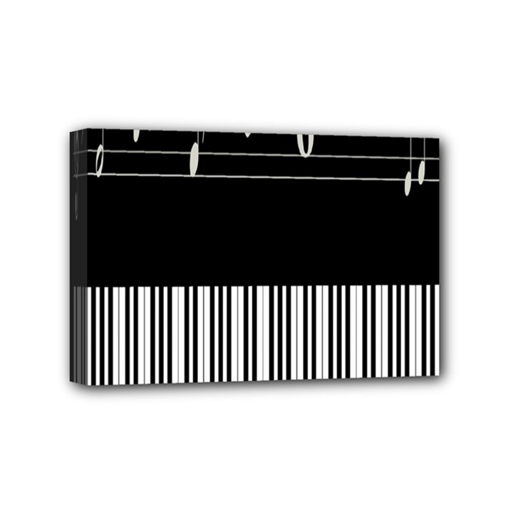 Piano Keyboard With Notes Vector Mini Canvas 6  x 4 