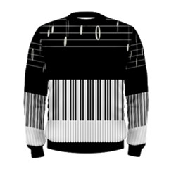 Piano Keyboard With Notes Vector Men s Sweatshirt by Nexatart