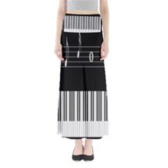 Piano Keyboard With Notes Vector Maxi Skirts by Nexatart