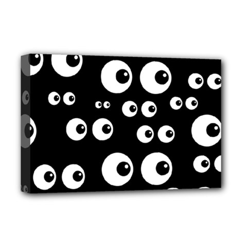 Seamless Eyes Tile Pattern Deluxe Canvas 18  X 12   by Nexatart