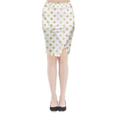 Polka Dots Retro Midi Wrap Pencil Skirt