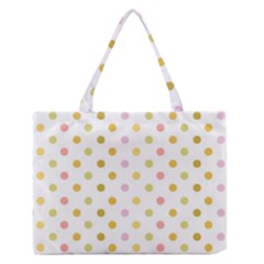 Polka Dots Retro Medium Zipper Tote Bag