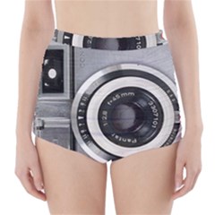 Vintage Camera High-waisted Bikini Bottoms by Nexatart