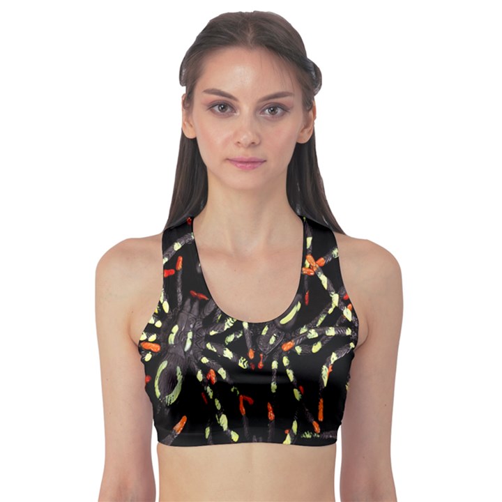 Spiders Background Sports Bra