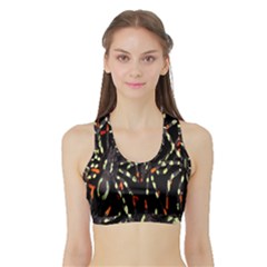 Spiders Background Sports Bra With Border by Nexatart