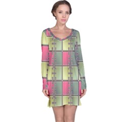 Seamless Pattern Seamless Design Long Sleeve Nightdress by Nexatart