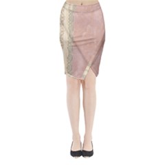 Guestbook Background Victorian Midi Wrap Pencil Skirt