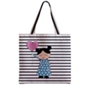 Valentines day design Zipper Grocery Tote Bag View2