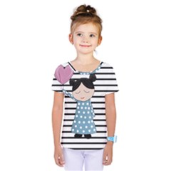 Valentines Day Design Kids  One Piece Tee