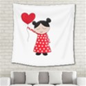 Girl in love Square Tapestry (Large) View2