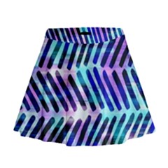 Blue Tribal Chevrons  Mini Flare Skirt by KirstenStar