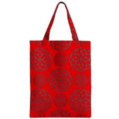 Geometric Circles Seamless Pattern Zipper Classic Tote Bag by Nexatart