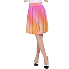 Pattern Background Pink Orange A-line Skirt by Nexatart