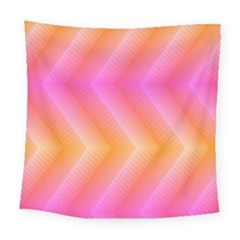 Pattern Background Pink Orange Square Tapestry (large)