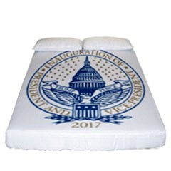 Presidential Inauguration Republican President Trump Pence 2017 Logo Fitted Sheet (california King Size) by yoursparklingshop