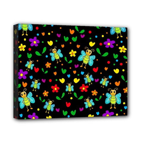 Butterflies And Flowers Pattern Canvas 10  X 8  by Valentinaart