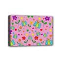 Cute butterflies and flowers pattern - pink Mini Canvas 6  x 4  View1