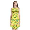 Cute butterflies and flowers - yellow Sleeveless Chiffon Dress   View1