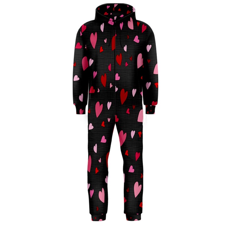 Hearts pattern Hooded Jumpsuit (Men) 