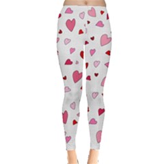 Valentine s Day Hearts Leggings  by Valentinaart