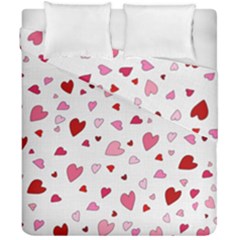 Valentine s Day Hearts Duvet Cover Double Side (california King Size)