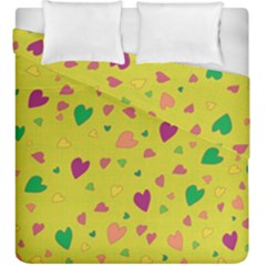 Colorful Hearts Duvet Cover Double Side (king Size)