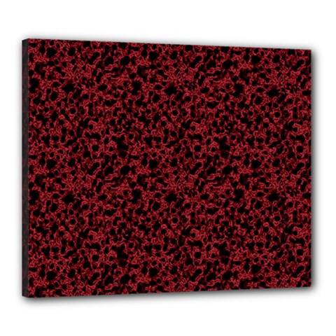 Red Coral Pattern Canvas 24  X 20  by Valentinaart