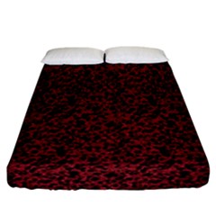 Red Coral Pattern Fitted Sheet (california King Size)