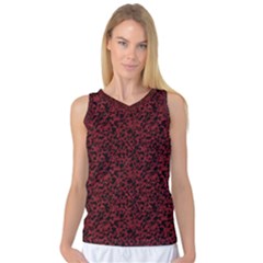 Red Coral Pattern Women s Basketball Tank Top