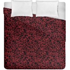 Red Coral Pattern Duvet Cover Double Side (king Size)