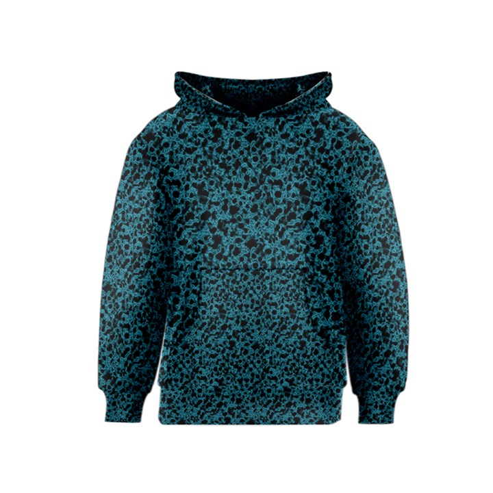 Blue coral pattern Kids  Pullover Hoodie