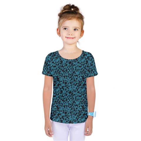 Blue Coral Pattern Kids  One Piece Tee by Valentinaart